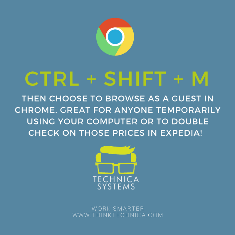 Guest Browsing Keyboard Shortcut in Chrome